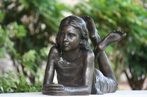 Olivia Bronze sculpture by brian alabaster
