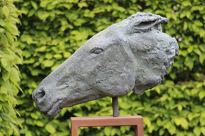 Bronze horse head brian alabaster