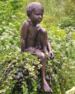 Bronze sculpture of child by Brian Alabaster