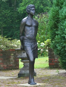 Bronze sculpture boy